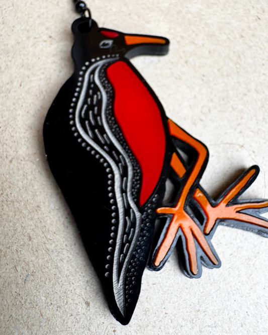 Colour Water Hens hook earrings