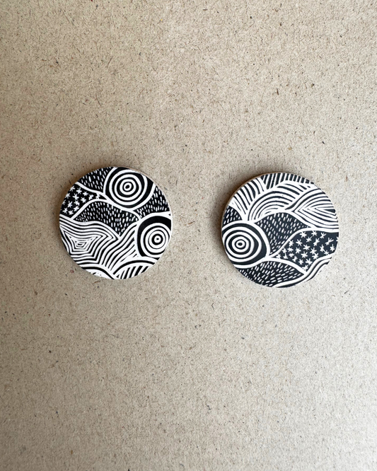 Patterns of the Land stud earrings
