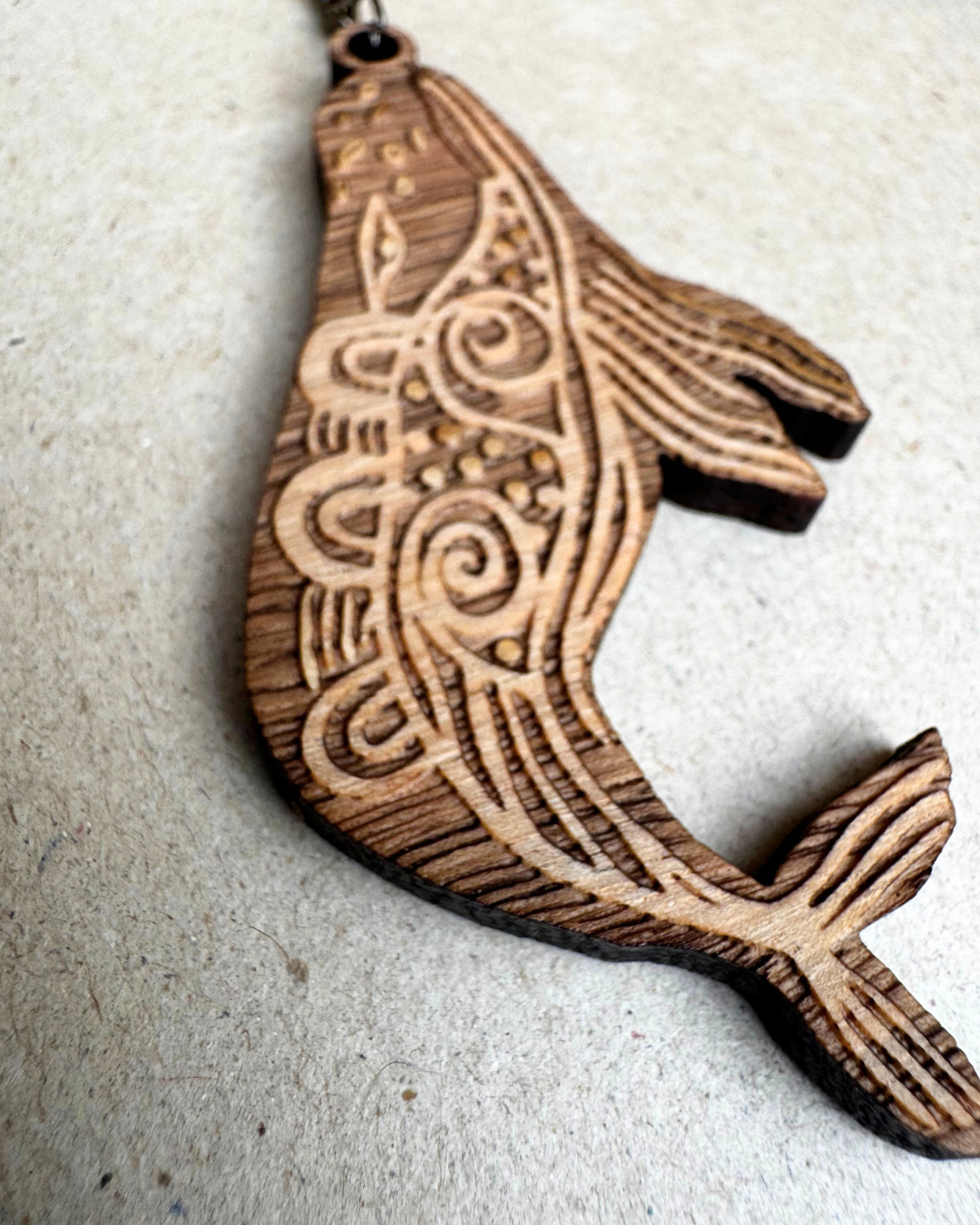 Whale hook earrings