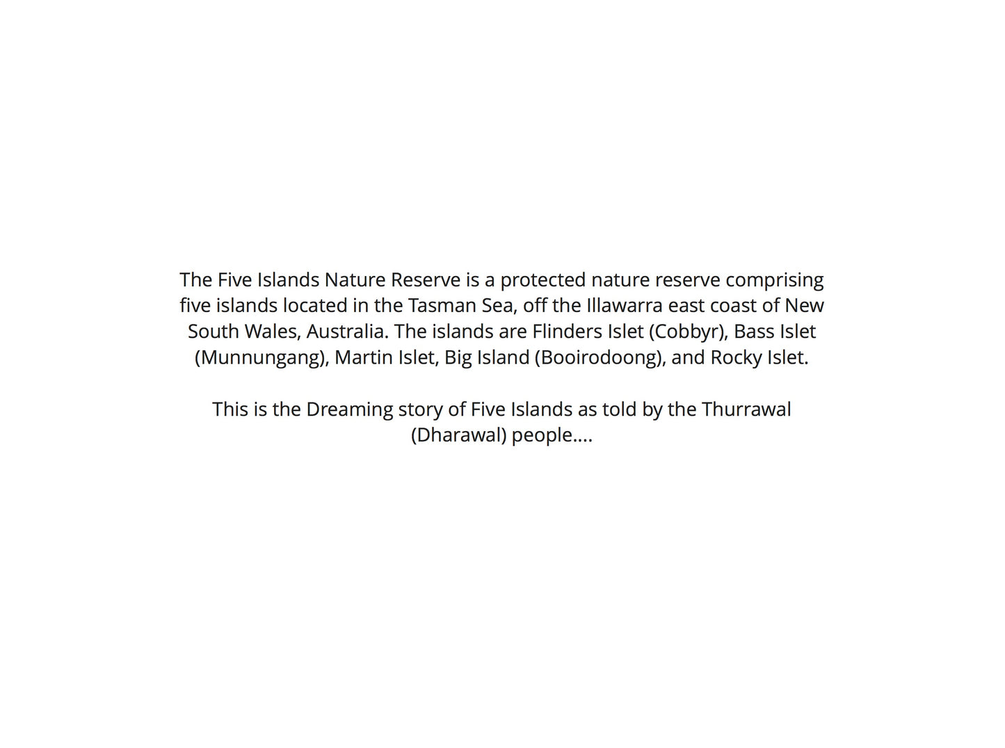 The Story of Five Islands (Oola-boola-woo)