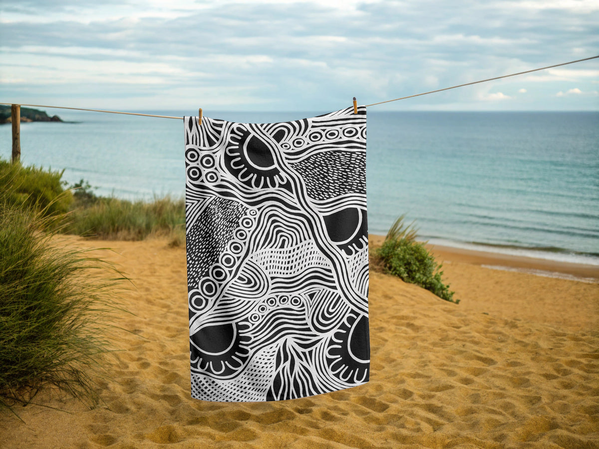 Seasonal Campsites on the River’s Edge - Plush Beach Towel