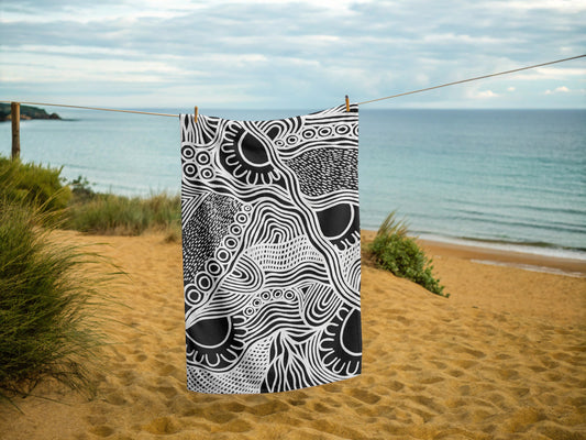 Seasonal Campsites on the River’s Edge - Plush Beach Towel