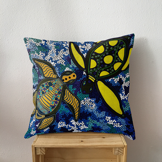 Sea Turtle Dreaming - Cushion Cover